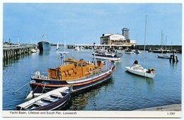 LOWESTOFT : YACHT BASIN, LIFEBOAT AND SOUTH PIER - Lowestoft