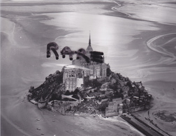 PHOTO ANCIENNE,50,MANCHE,MONT SAINT MICHEL,ABBAYE,NORMANDIE,EGLISE ABBATIALE,ILOT ROCHEUX,RARE - Places