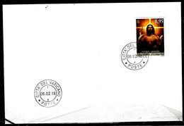 VATICAN  0,95€ Pâques 2018° Sur Enveloppe Cachet 06/02/2018 Date émission - Used Stamps