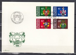 Fdc Officiel Vaduz 8 MARZ 1982 - Brieven En Documenten