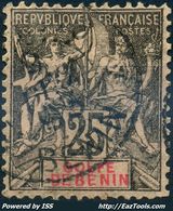 GOLFE DU BENIN TYPE GROUPE 25c NOIR N° 27 OBLITERE - BON CENTRAGE - Used Stamps