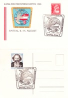 1963, Österreich, "Kanu - Weltmeisterschaft Spittal/Drau", SST., Karte - Kanu