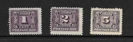 CANADA 1906 TAXE   YVERT N°T1/3 NEUF MH* - Postage Due