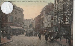 42 - Très Belle Carte Postale Ancienne De  RIVE  DE GIER  Place De La Boirie Et Petite Rue Felpin - Rive De Gier