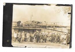 ARTILLERIE SUR VOIE FERREE Carte Photo Canon Allemand Capturé Par La 4ème Armée Britannique - Materiaal