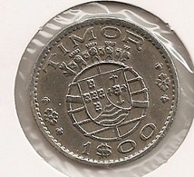 TIMOR 1 ESCUDO 1958 DIFICILLE - Timor