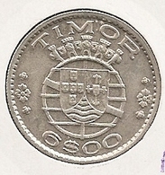 TIMOR 6 ESCUDOS 1958 SILVER 7g*0.6500 Silver DIFICIE - Timor