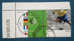 001- BRASILE - 2002 - " World Cup Soccer Korea Cmpl , Scott 2840 " Annullato Gomma Integra Mnh - Used Stamps