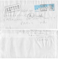 Enveloppe Adressée à Mme HARRIMAN (Pamela) Ambassadrice Des Etats-Unis à PARIS Le 04/03/1995 - 1990 « Oiseaux De Jubert »