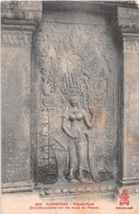 ¤¤  -  CAMBODGE   -  PHNOM-PENH   -  Divinité Sculptée Sur Les Murs Du Phnom  -  ¤¤ - Camboya