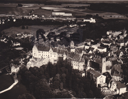 PHOTO ANCIENNE,ALLEMAGNE,GERMANY,CHATEAU DE SIGMARINGEN,BADE WURTEMBERG,SUR LE DANUBE,VUE AERIENNE,RARE - Places