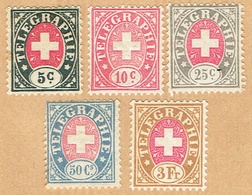 * LOT NEUF 1881 C/.S.B.K. Nr:13/16.18. Y&TELLIER Nr:1A/4A.6A. MICHEL Nr:13/16.18. PAPIER MELE . CENTRE ROSE .* - Telegraph