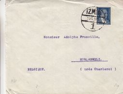 Turquie - Lettre De 1934 ° - Oblit Izmir - Exp Vers Morlanwelz - Cartas & Documentos