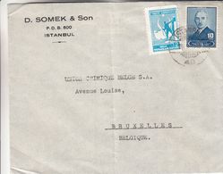 Turquie - Lettre De 1945 ° - Oblit Istanbul -  Exp Vers Bruxelles - Brieven En Documenten