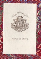 Ex-libris  RENE DE BATZ " Toujours Plus" Dans Un Livre Relié Demi Maroquin De R Kipling (PPP10776) - Bookplates