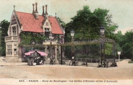 Cpa Paris Bois De Boulogne,la Grille D'entrée Côté D'Auteuil. - Parcs, Jardins