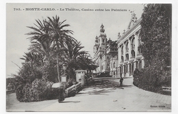 MONTE CARLO - N° 703 - LE THEATRE - CASINO ENTRE LES PALMIERS - CPA NON VOYAGEE - Opéra & Théâtre