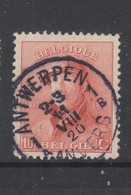 COB 168 Oblitération Centrale ANTWERPEN 1B - 1919-1920  Cascos De Trinchera