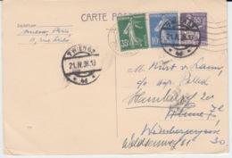 FRANCE ENTIERS POSTAUX 21 AVRIL 1938 PAIX & SEMEUSE - Overprinter Postcards (before 1995)