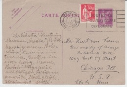 FRANCE ENTIERS POSTAUX 8 JUILLET 1935 PAIX - Overprinter Postcards (before 1995)