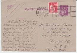 FRANCE ENTIERS POSTAUX 8 JUILLET 1935 PAIX - AK Mit Aufdruck (vor 1995)