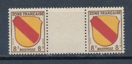 Französische Zone Mi. 4 ZW Ungebraucht Wappen Baden Links: Roter Balken Im Wappen Nach Oben Versetzt - Algemene Uitgaven