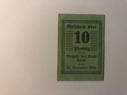 Allemagne Notgeld Cleve 10 Pfennig - Collezioni