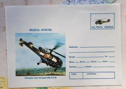 ROUMANIE Helicoptere, ENTIER POSTAL Illustré émis En 1996. Helicoptere Mediu Lupta IAR 316-B - Hélicoptères