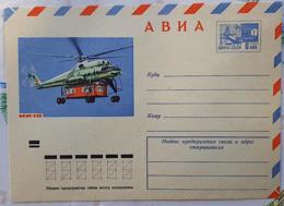 RUSSIE-URSS Helicoptere, ENTIER POSTAL Illustré Emis En 1972. (6) Neuf. Transport De Marchandises - Helikopters