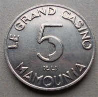 - MARRAKECH - Le Grand Casino De La Mamounia - 5 Dirhams - 1987 - - Casino