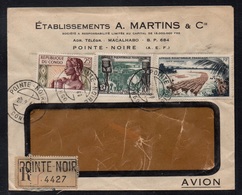 POINTE NOIRE - CONGO / 1960 LETTRE RECOMMANDEE PAR AVION (ref 1423) - Covers & Documents