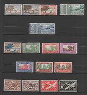 Nouvelle-Calédonie   16 Nine Stamps 1928-42 (1-2 Line Without Gum, 3 To 5 Lines MH*) - Unused Stamps