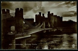 Ref 1299 - Early Real Photo Postcard - Llandudno - Conway Castle - Caernarvonshire Wales - Caernarvonshire