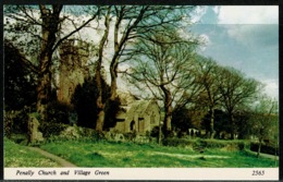 Ref 1300 - 1987 Postcard - Penally Church And Village Green - Carmarthenshire Wales - Caernarvonshire