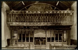 Ref 1300 - W.A. Call Cambria Series Postcard - Llananno Church Screen Radnorshire Wales - Radnorshire