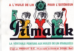 Buvard  PRIMALAK La Veritable Peinture Aux Huiles De Lin Stabilisées Pour Exterieur De G  C  Sté Anonyme A Douai 59 - Verf & Lak