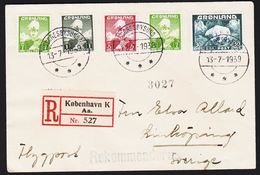 1938. Christian X And Polar Bear. 1 + 5 + 2 X 5 + 30 øre SCORESBYSUND 13-7-1939 + LIN... (Michel 6+) - JF317493 - Covers & Documents