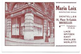 3081l: AK Maria Loix, Dentelles, 18, Place St. Gudule, RR - Artigianato