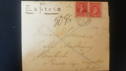 O) 1895 CIRCA - ARGENTINA, DIPLOMATIC MAIL  EXPRESS - EXPRESO, RIVADAVIA SCT 96 5c, BELGRANO SCT 98 10c, XF - Lettres & Documents