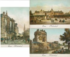 14 - CAEN - 3 Cartes De "La Tour Des Gens D'Armes" "l'Hotel De Ville" "Saint Sauveur" Collection "Caen Au Temps Jadis" - Caen