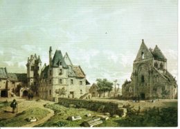 14 - SAINT GABRIEL  Près De CREUILLY - Ruines Du Prieuré Au XVIIe Siècle - Dessin Et Lith. De A. Maugendre - Autres & Non Classés