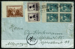 Ref 1301 - Greece Cover - Athens To Berlin  Germany - Currency Control Mark - Storia Postale