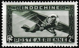 Timbre Aérien Gommé Neuf** - Avion Monomoteur Single-engine Airplane - N° 2 (Yvert) - Indochine 1933 - Posta Aerea