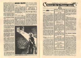 REVUE DE LA PRESSE LIBRE EXTRAIT DOUBLE PAGE   RESISTANCE   1942 - 1939-45