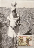 Botswana & Postal, Gatleng Harvest, Thobo With Mozambique Stamp 1979 (8) - Botsuana