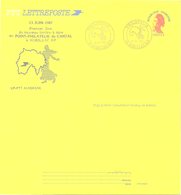 FRANCE- LETTREPOSTE  ENTIER POSTAL LIBERTE GANDON   1er JOUR TIMBRE A DATE - CACHET PHILATELIE AURILLAC 15.6.1987 /TB - Standard Covers & Stamped On Demand (before 1995)