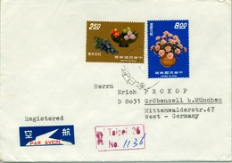 1975 CHINA , SOBRE CERTIFICADO , TAIPEI - MÜNICH , CERÁMICA - Storia Postale