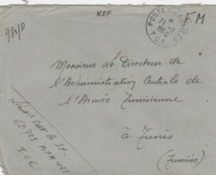 LETTRE FM POSTE AUX ARMEES - T.O.E - BPM421 - 21/3/50 - SP 62725 POUR DIRECTEUR L ACAT TUNIS - Guerra De Indochina/Vietnam