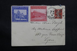 FRANCE - Vignettes De Lyon Sur Entier Postal De Valence Pour Lyon En 1914 -  L 31611 - Lettres & Documents