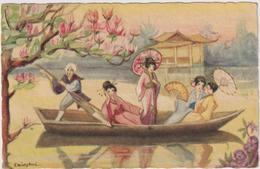 Chiostri.Japan Geishas On Boat.Ballerini & Fratini Edition Nr.318 - Chiostri, Carlo